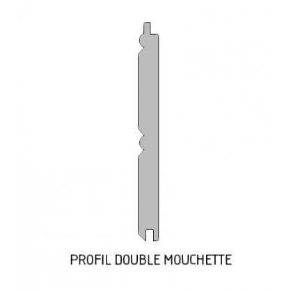 Lambris noueux  double  mouchette 2000x100x10 mm en pin