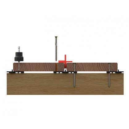 Lame de terrasse ip L. 4,00 m 140x20 mm  visser