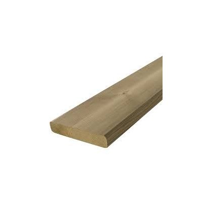 Lame terrasse pin lisse 4 faces 3000x145x27 mm