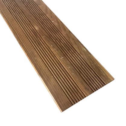 Lame terrasse Cl4 marron 145x22 mm Long. 2,40 m pin stri SELECTION