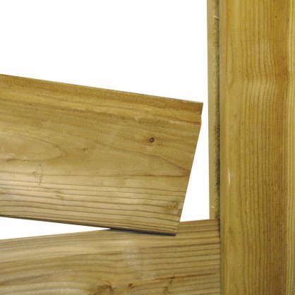 Lisse de finition clôture en bois bombée 1,95 m