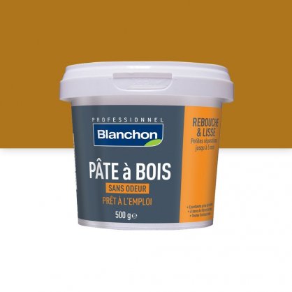 Pte  bois CHENE CLAIR 500g pour fissures fines - BLANCHON