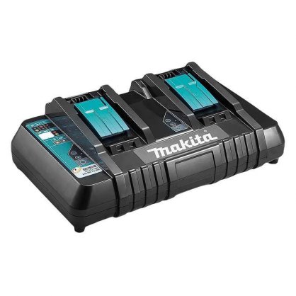 Pack 2 batteries BL1850B 18V 5 Ah + chargeur double DC18RD MAKITA