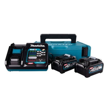 Pack nergie 40V Max XGT 2 Batteries BL1850B + 1 Chargeur DC18RD + Makpac | MAKITA 191J97-1