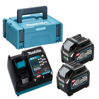 Pack nergie 40V Max XGT 2xBL1850B + 1xDC18RD MAKITA 191J97-1