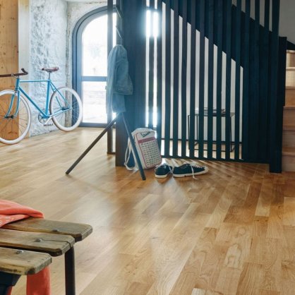 Parquet contrecoll Orfo 139 chne vernis 1500 x 139 x 11 mm PANAGET
