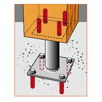 Pied de poteau lvateur 100 mm PPA100 Simpson