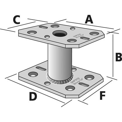 Pied de poteau mini 80 mm PPMINI80 Simpson