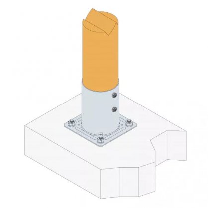 Pied de poteau rond  8 cm PPJRB Simpson