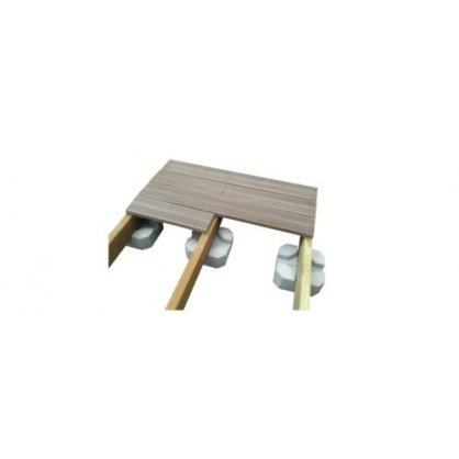 Plot bton stabilisateur 24x24x10 cm pour pose terrasse ALKERN