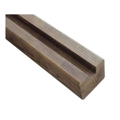 Poteau en U marron 200x9x9 cm pour extrémités de clôture bois