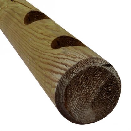 Rondin bois 2 perages borgnes 14x200 cm