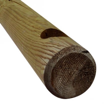 Rondin bois percé borgne Ø14x150cm pour clôture normande