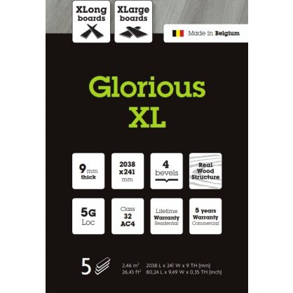 Sol Stratifié GLORIOUS XL Jazz XXL Naturel 2038x241x9 mm