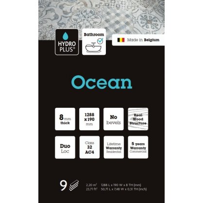 Sol stratifi OCEAN Retro Chic Bleu Gris 62001090 Hydroplus