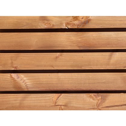 Bardage claire voie biais 3000x68x27 mm marron