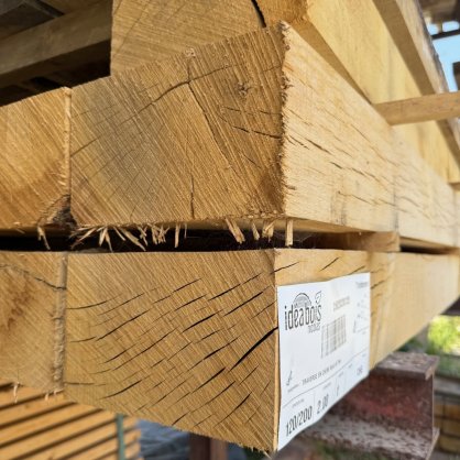 Traverse de jardin bois en chne 2,60m 200x120 mm