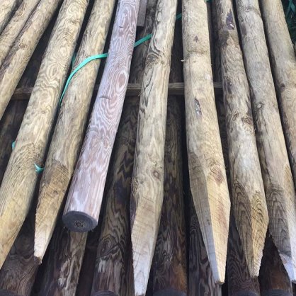 Tuteur bois autoclave ⌀ 4 à 6 cm long. 2,00 m