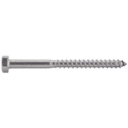 Tirefond inox A4 tête hexagonale 10x80 mm ACTON