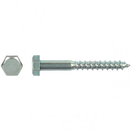 Vis bois Tirefond tête hexagonale Ø6x50 mm DIN 571 acier zingué PGB