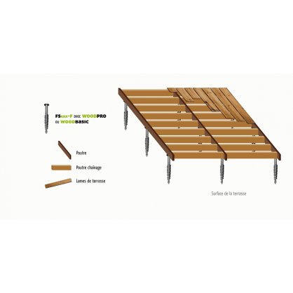 Vis de fondation terrasse 750 mm Weasyfix