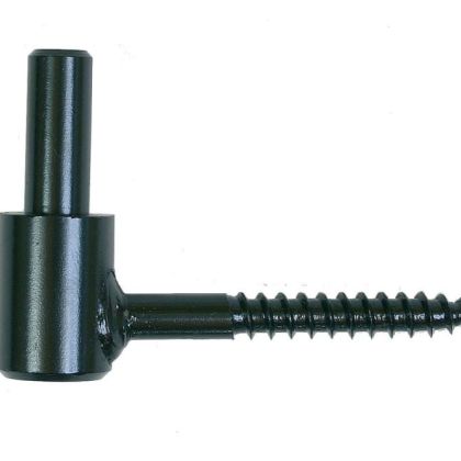 Gond de volet bois Ø14 mm noir en acier - à visser