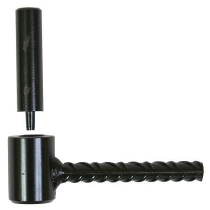 Gond Ø 14mm spécial brique L. 70 mm noir - scellement chimique - tige diam. 10mm