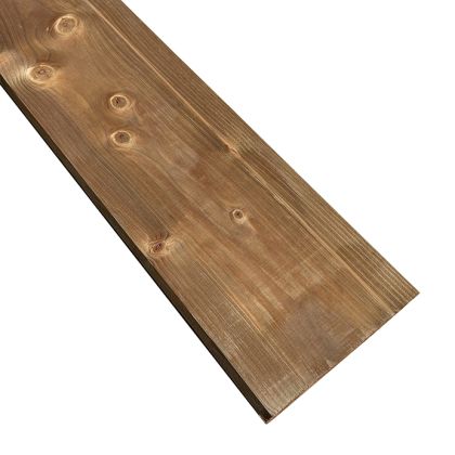 Bardage sapin réversible 2400x145x22 mm traité Classe 3 MARRON