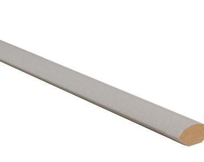 Quart de rond en MDF prépeint blanc 14x14 mm - Long. 2,44 m