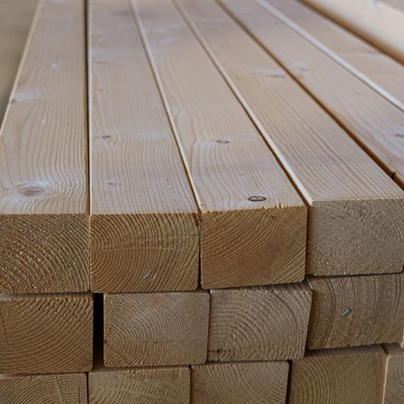 Bois de charpente sapin séché et raboté - 100x80 mm - Long. 4,50 m - Classe 2