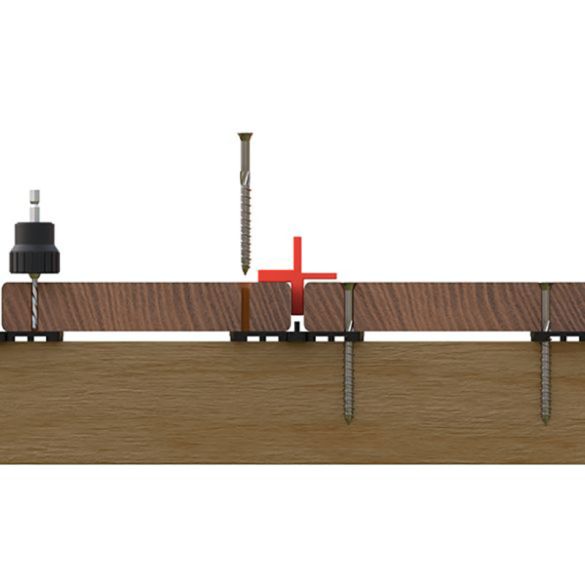 Lame de terrasse Cumaru lisse à visser - Longueur 0,90 m - 145x21 mm
