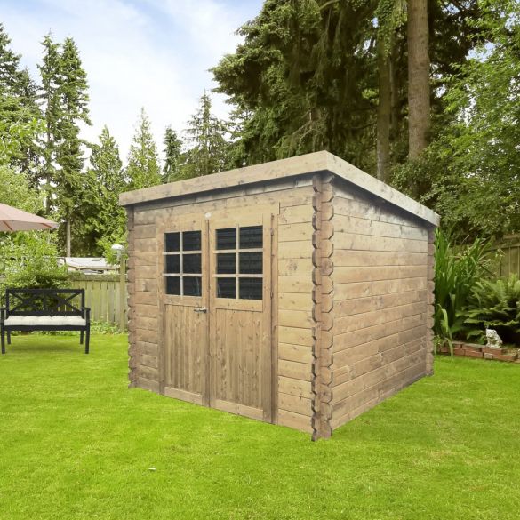 Abri toit plat 19 mm HOF 248x248 cm 6,15 m² - S8606