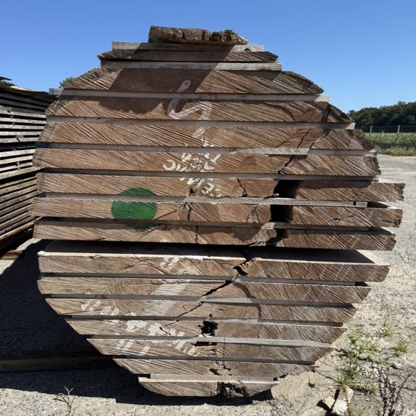 Plot iroko 34 mm sec - Long. 3,90 m - Bois exotique massif pour menuiserie
