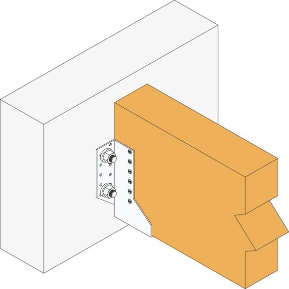 Sabot ailes exterieures 80x180 mm en inox A4 - ép. 1,5 mm - SAEX340/80/1.5X