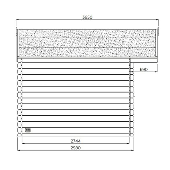 Chalet jardin en bois brut 28 mm DOUAI 508x298 cm - 15,14 m² - S8309 SOLID