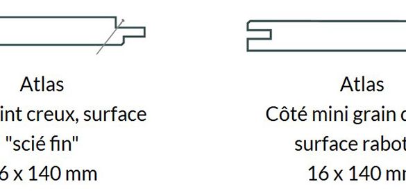 Lambris sapin naturel réversible ATLAS - 1 face rabotée - 2550x140x16 mm