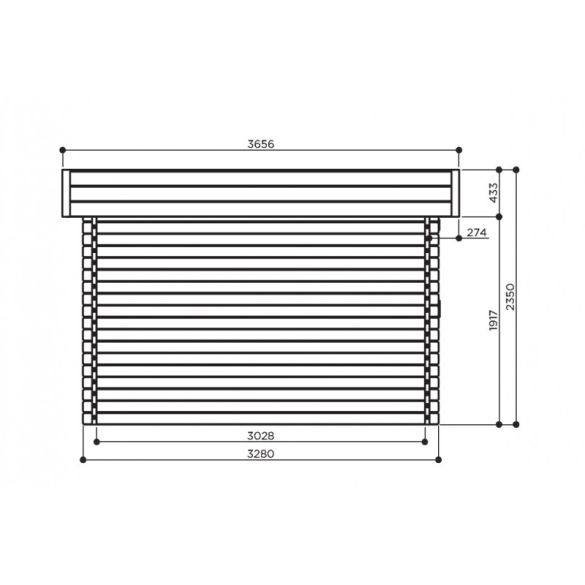 Abri jardin bois traité autoclave 40 mm VIBORG 13,71 m² - S8994-1 SOLID