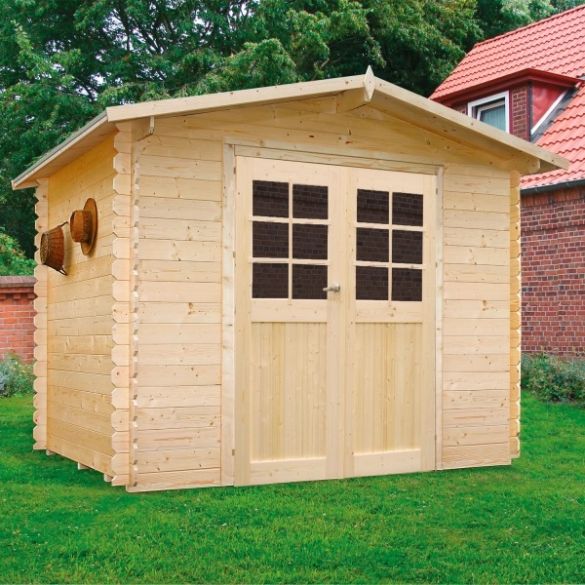 Abri de jardin en épicéa brut 19 mm  AMBERG 7,39 m² - 298x248 cm - S8603