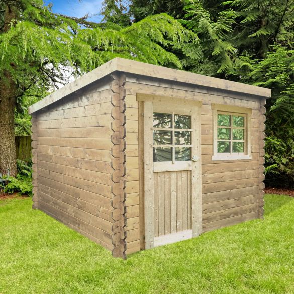 Abri jardin 28mm en bois autoclave NEVERS 238 x 238cm - S8332-1 SOLID