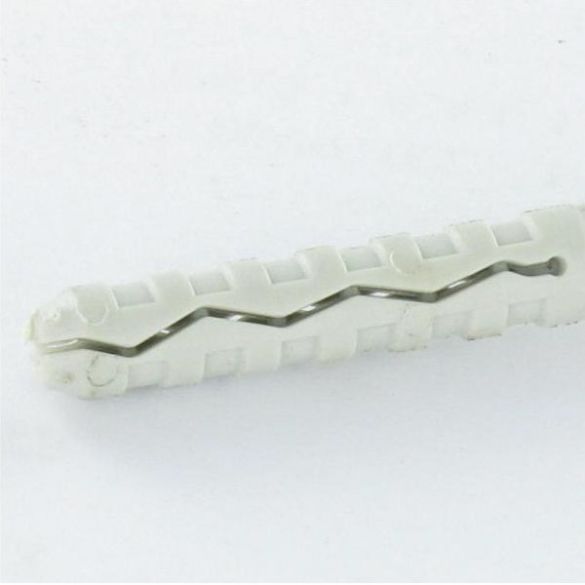 100 Chevilles à frapper Ø8 x 60 mm - Nylon tête fraisée - Clou en acier zingué