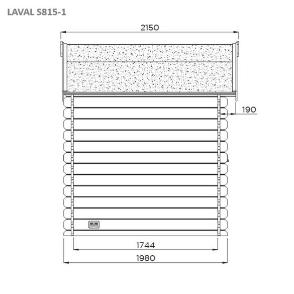 Abri de jardin 28 mm en bois autoclave LAVAL 238x198 cm - S815-1 SOLID