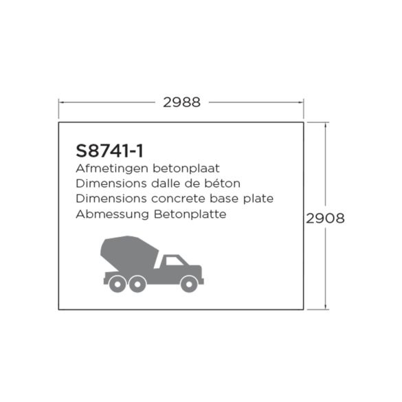 Abri de jardin en bois traité BARI 19 mm – 8,69 m² - toit plat - S8741-1 SOLID