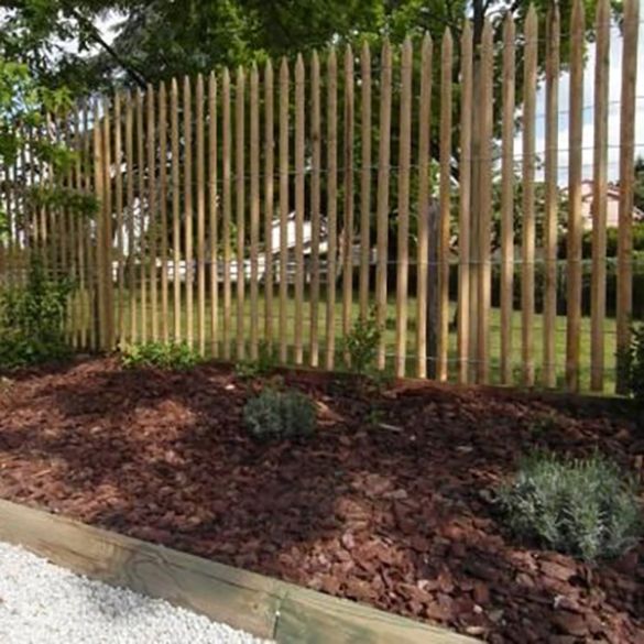 Ganivelle châtaignier scié H. 1,20 m Long. 5 ml - Écartement 5 cm (+/-1 cm)