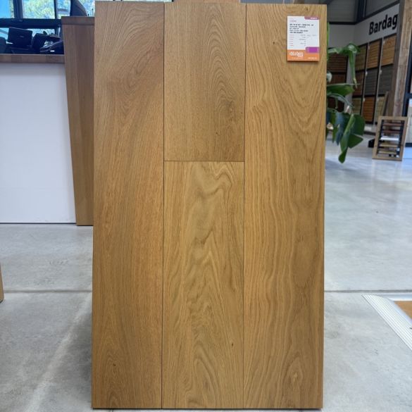 Parquet contrecollé monolame chene vernis naturel  - A/B - parement 3,5 mm - 15x190 mm - Longueurs panachées