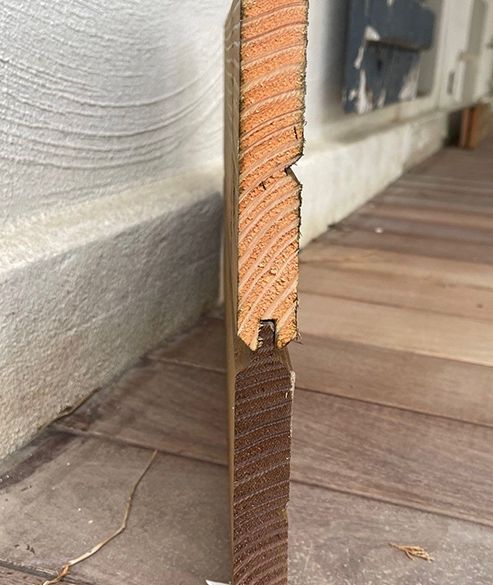 Lame clôture Scala Cl.3 marron - 1 face Faux claire-voie - L. 1,95 m - 150x25 mm