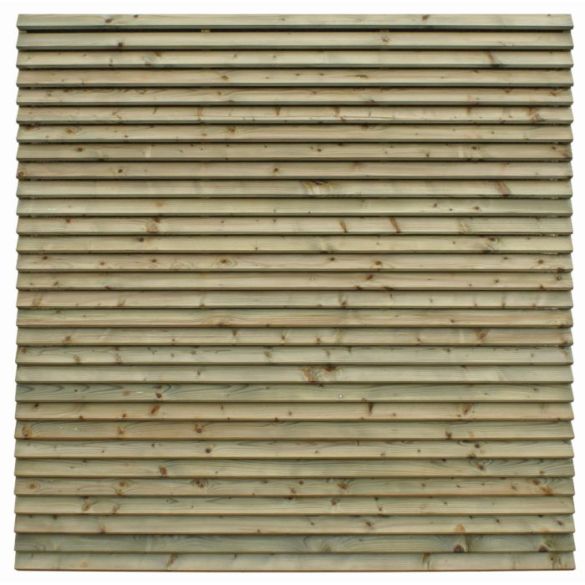 Panneau clôture persienne LAMELLO - 178x180 cm - en pin traité