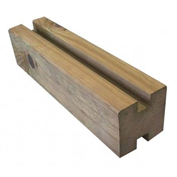 Poteau intermédiaire 90x90 mm en pin autoclave L. 2,40 m pour lames 25 mm