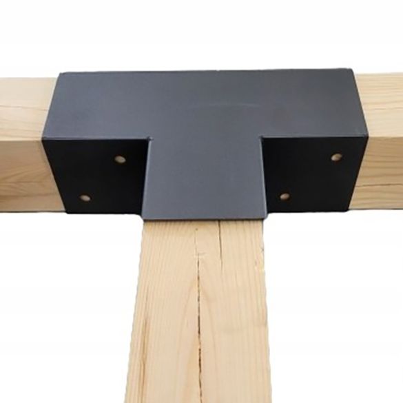 Connecteur express en T - 122x266x326 mm - pour poteaux bois 120x120 mm