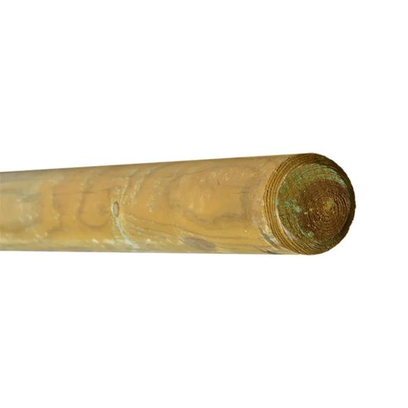 Rondin bois fraisé en pin traité autoclave Classe 4 - Ø 120 mm - Long. 2,50 m