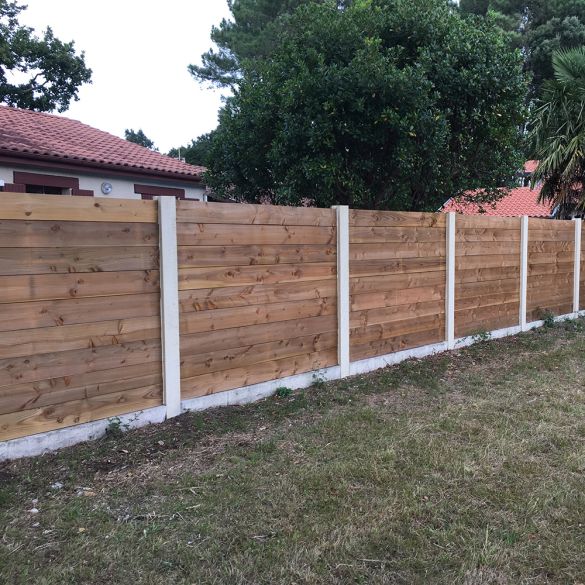 Lame finition clôture AUSTRAL 135x34 mm - Long. 1,92 m - en pin Cl.4 marron